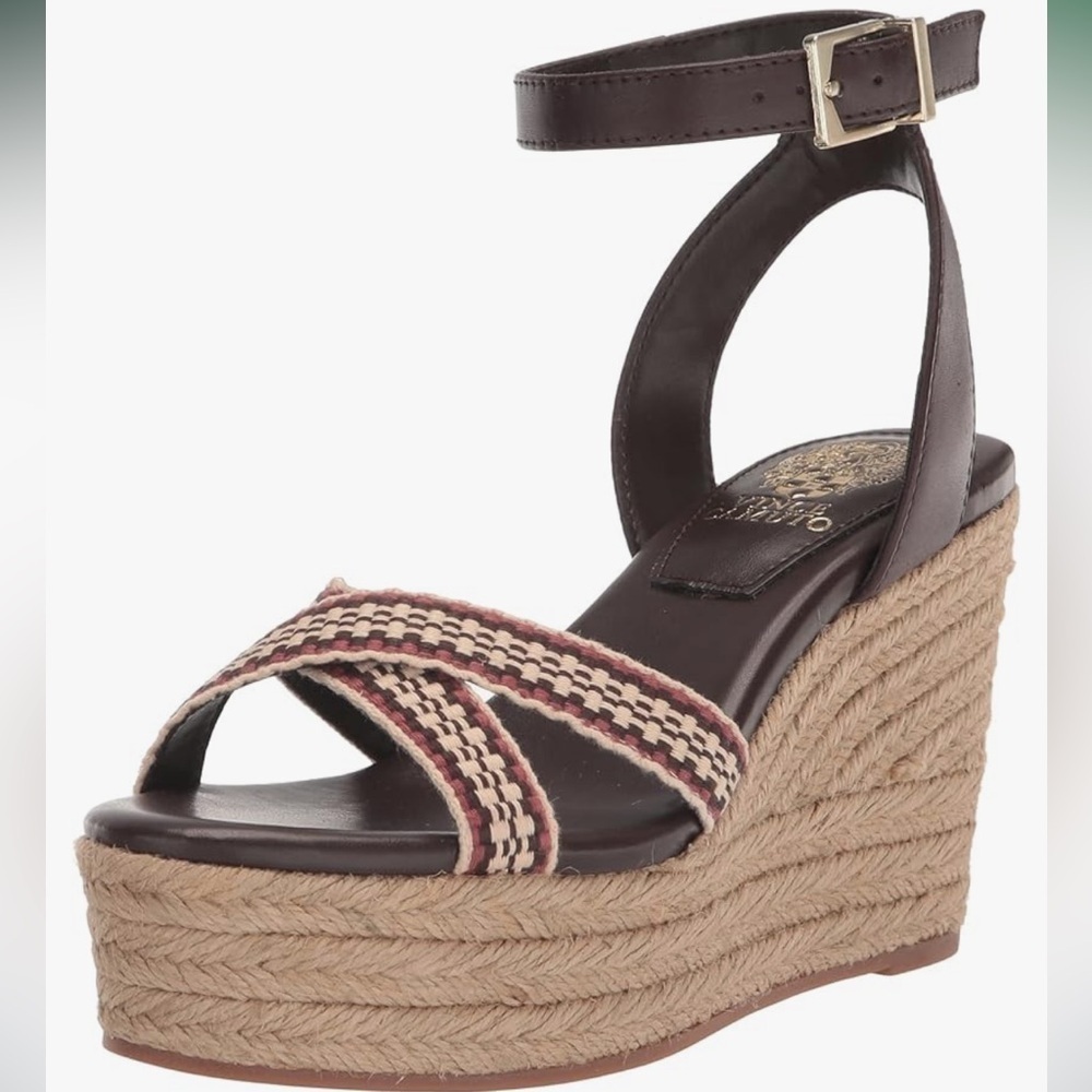 Vince Camuto Women's Fettanas Woven Strap Wedge Sandals Size 9 - Picture 3 of 13